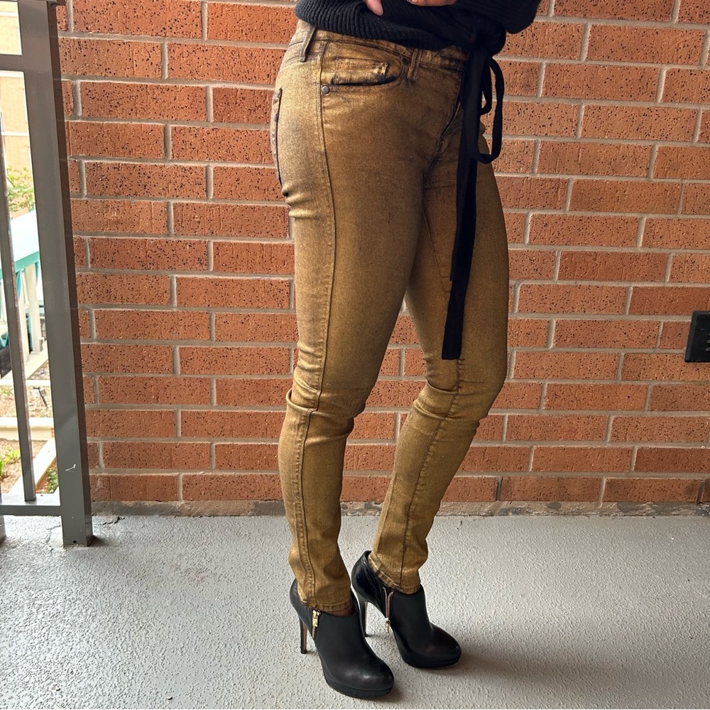 Genetic Metallic Denim jeans
